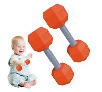 Dumbbells Toy - Hex Dumbbell Weights 12x4.5cm | Babŷ Rattle Dumbbell 2pcs