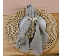 32x32 cm 50 pièces Vert Sauge rétro Gaze Coton Serviette torchon fête de Mariage Table de noël décor bavures Serviettes