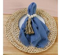 dumbbz 32x32 cm 50 pièces Vert Sauge rétro Gaze Coton Serviette torchon fête de Mariage Table de noël décor bavures Serviettes