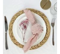 dumbbz 32x32 cm 50 pièces Vert Sauge rétro Gaze Coton Serviette torchon fête de Mariage Table de noël décor bavures Serviettes