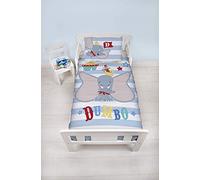 Dumbo Housse de Couette Officielle pour lit d'enfant Motif Cirque à Rayures Bleues