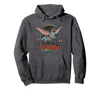 Dumbo Poster Sweat à Capuche, Unisexe pour Adultes, Chiné Foncé, L