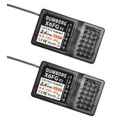 DUMBORC Lot de 2 récepteurs télécommandés X6FG (gyroscope intégré) 6 canaux 2,4 GHz pour émetteur DUMBORC X6/X4/X5 pour voiture, bateau, réservoir de voiture