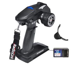 DUMBORC X4 2.4GHz 4-Channel RC Radio Transmitter and Receiver X6F with Fail-Safe & Low Voltage Alarm Function Mixed Mode for Rc Vehicle Car Boat Tank Model Parts Remote Controller