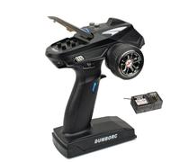 DUMBORC X6 Émetteur RC avec alarme gyro X6FG intégrée pour une faible consommation d'énergie et une protection incontrôlable - Télécommande en mode mixte pour voiture/bateau/réservoir (X6 W/GYRO)