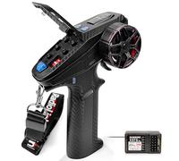 DUMBORC X6PM-350 Mini émetteur radio RC 2,4 GHz 6CH avec récepteur gyroscope X6FG avec alarme de basse tension et fonction anti-défaillance, mode mixte pour véhicules RC et bateaux, pièces modèles