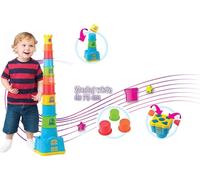 DUMEL Discovery Bucket Castle - Découvrez un plaisir inoubliable avec des gobelets colorés ! Le jouet éducatif idéal pour les tout-petits, qui développe la créativité et l'habileté manuelle.