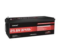 Dumfume Batterie Lithium LiFePO4 24V 314Ah, 8kWh & IP65 | BMS 200A, Protection Contre le Froid Batterie Solaire 300Ah - pour Camping-cars, Bateaux, Stockage Domestique