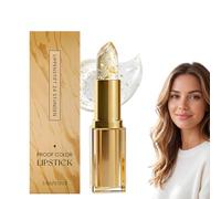 DUMGAR Baume à lèvres avec Feuille d'or Transparente,Dites Adieu aux lèvres Sèches,Hydratation,Effet De Changement De Couleur