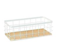 DUMGRN - Panier de rangement mural en fer blanc, étagère de rangement multi-usages pour pot de fleurs, livres, etc., Taille L