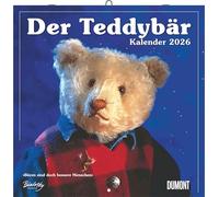 DUMONT Calendrier 2026 avec brochures de 30 x 30 cm avec 12 scènes adorables en peluche, classique pour les collectionneurs et les amis de l'ours