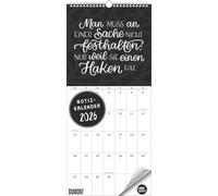 DUMONT Calendrier 2026 Funny Quotes - Calendrier mural Typo au format portrait 22 x 50 cm - Planificateur de dictons pour les fans d'humour et de design