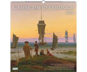 DUMONT Caspar David Friedrich 2026 Calendrier mural artistique 45 x 48 cm avec 12 peintures de paysages romantiques Calendrier pour les amateurs d'art