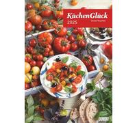 Dumont Küchenglück 2025 Calendrier de cuisine avec photos alimentaires opulentes de Christel Rosenfeld 50 x 70 cm Calendrier allemand