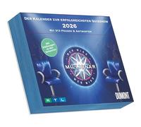 DUMONT Qui sera millionnaire 2026 - Calendrier à arracher journalier 15 × 12 cm avec 313 pages, calendrier énigmes et calendrier quiz avec questions originales de l'émission RTL : ... Quizshow, avec