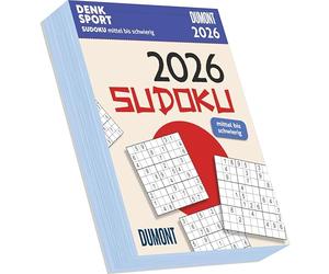 DUMONT - Sudoku moyen à difficile 2026 - Calendrier à arracher journalier 12 x 16 cm - Calendrier énigme avec 313 tâches Sudoku, plaisir pour chaque jour : pour les débutants et les confirmés