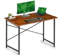 DUMOS Bureau d'ordinateur avec Support pour écouteurs et Sac de Rangement - Petit Bureau en Bois - Table de Bureau pour la Maison et Le Bureau