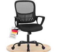 DUMOS Chaise de Bureau, Nylon Acier allié Plastique Métal, Noir, Klassisch