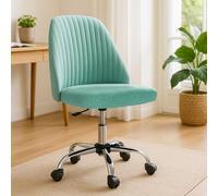 DUMOS Chaise de Bureau - Petite Chaise de Bureau avec roulettes - Jolie Chaise pivotante avec Dossier - sans Bras - pour la Maison