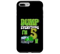 Dump Everything I'm 5 Year Old Camion poubelle 5e anniversaire Coque pour iPhone 7 Plus/8 Plus