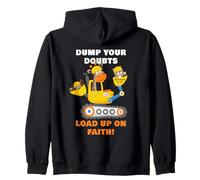 Dump Your Doubts, Load up on Faith! Kids Construction Animal Sweat à Capuche