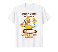 Dump Your Doubts, Load up on Faith! Kids Construction Animal T-Shirt