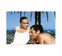 DUMPER Impression sur toile vintage avec photo de Van Romy Schneider en Alain Delon - Décoration murale pour salon, chambre à coucher - 20 x 30 cm