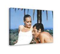 DUMPER Impression sur toile vintage avec photo de Van Romy Schneider en Alain Delon - Décoration murale pour salon, chambre à coucher - 60 x 90 cm