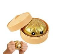 Dumpling Fidget Toy - sensoriel pailleté, Presse Alimentaire Scintillante, Texture de pâte Scintillante, soulage l'énergie nerveuse des Mains, catégorie d'accessoires de Bureau, Petit bao blan