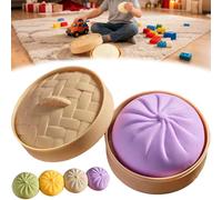 Dumpling géant à Paillettes - Boulette géante à écraser, Grande Balle sensorielle pour soulager Le Stress, pâte de décompression Douce, Jouet Anti-anxiété (Violet)