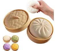 Dumpling Géant Pailleté, Dumpling Géant Mou, Méga Dumplings, Pâte Molle à Presser Anti-Stress pour Adultes, Jouet Antistress Mignon pour Anxiété,White