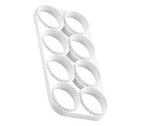 Dumpling Press - 8-Hole Pasta Heart Round Square Press Cutter | Manual Dumpling Maker for Pie Cookie Empanada Ravioli Kitchen Home Restaurant Party Gathering