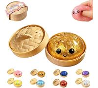 Dumpling Squishy Cute Stress Relief, Slow Rising Squishy Dumpling for Adults, Sensory Fidget Squeeze for Desk & Office (BB)