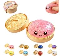 Dumpling Squishy Cute Stress Relief, Slow Rising Squishy Dumpling for Adults, Sensory Fidget Squeeze for Desk & Office (FF)