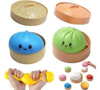 Dumpling Squishy, Giant Squishy, Dumpling Squishys Jouet Géant avec Boîte À Vapeur, Pâte De Décompression Douce, Décompression Kawaii pour Enfants Et Adultes (2C)