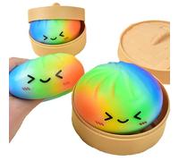 Dumpling Squishy, Glitter Dumpling, Rainbow Dumplings, Squishy Dumpling Mystery, Large Stress Relief Sensory Ball, Squishy's Dumplings Sensory Toys, Fidget, Soft Squeeze (1-B)