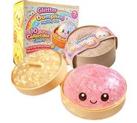 Dumpling Squishy, Glitter Dumpling Squishy, Soft TPR Hand Squeeze Decor for Office Desk Mood Relaxation (Pink)