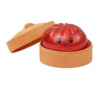 Dumpling Squishy Glitter, Ravioli Squishy, Balle Anti-Stress, Glitter Dumpling SquishysToy, Cute Dumplings Squishiest with Steamer Box, Stress & Toys for Kids Adults