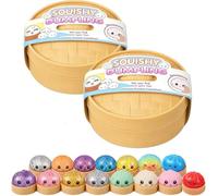 Dumpling Squishy, Glitter Squishy Dumpling, Anti-Stress Soft Ball Relâcher Tension, Surprise Amusante pour Les Jours Occupés, pour Bureau Maison (Aléatoire 2pcs)
