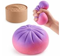 Dumpling Squishy Gradient Colors, New Glitter Dumplings Squishies Toy, Stress Relief Squishy Toys,Cute Soft Glitter Calming for Relaxation ,Suitable for Adults,with Steamer