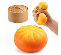 Dumpling Squishy Gradient Colors, New Glitter Dumplings Squishies Toy, Stress Relief Squishy Toys,Cute Soft Glitter Calming for Relaxation ,Suitable for Adults,with Steamer
