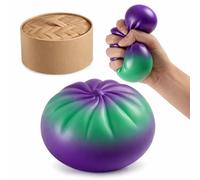 Dumpling Squishy Gradient Colors, New Glitter Dumplings Squishies Toy, Stress Relief Squishy Toys,Cute Soft Glitter Calming for Relaxation ,Suitable for Adults,with Steamer