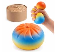 Dumpling Squishy Gradient Colors, New Glitter Dumplings Squishies Toy, Stress Relief Squishy Toys,Cute Soft Glitter Calming for Relaxation ,Suitable for Adults,with Steamer