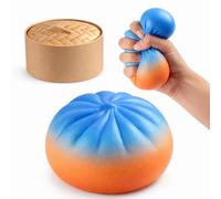 Dumpling Squishy Gradient Colors, New Glitter Dumplings Squishies Toy, Stress Relief Squishy Toys,Cute Soft Glitter Calming for Relaxation ,Suitable for Adults,with Steamer