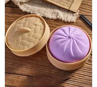 Dumpling Squishy, Jouet Géant Squishy Dumpling, Coloré Mystère Dumplings Squishys Fidget Toy avec Boîte Vapeur, Boulettes Paillettes Pression Douce Jouets Sensoriels Soulagement Stress