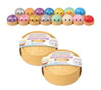 Dumpling Squishy Mystery avec boîte de cuisson à la vapeur, lot de 1, 2, 3, 9,5 cm de diamètre, jouet anti-stress à presser, jouet doux à presser - Variante aléatoire - Idée cadeau pour enfants (1)