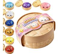 Dumpling Squishy Mystery Box, 10 Colors Random Mystery Glitter Dumplings Fidget Sensory, Stress Relief Squishy for Adults