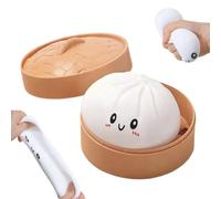 Dumpling Squishy Mystery XXL Jouet à presser en forme de petit , panier à vapeur, jouet pour les doigts