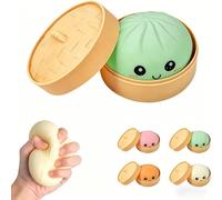 Dumpling Squishy, New Glitter Dumplings Squishies Toy, Stress Relief Squishy Toys, Colorful Dumpling Stress Fidget,Cute Soft Glitter Calming for Relaxation ,Small Gadgets to Relieve Anxiety