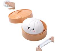 Dumpling Squishy, soulage l'anxiété, est doux au toucher et a une récupération rapide des effets, soulage l'anxiété, balle sensorielle pour adultes, enfants, étudiants, hommes et femmes (cage ajoutée)